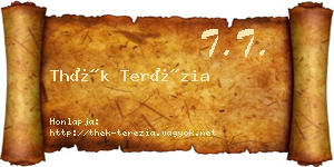 Thék Terézia névjegykártya