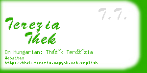 terezia thek business card